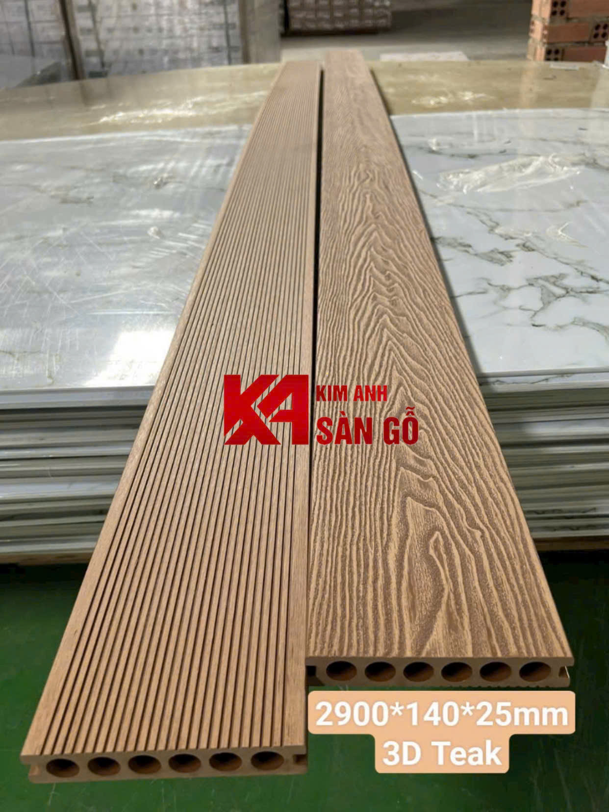 Sàn Gỗ Nhựa Lỗ Tròn 3D VN-05 25mm
